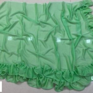 Ruffle Ruffle Poly silk saree with net embroidery work blouse – GRE