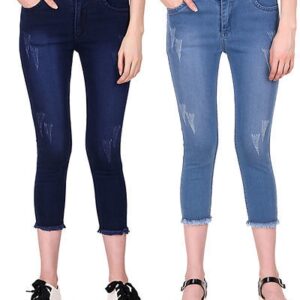 Multicoloured Denim Jeans For Women’s – Combo Of 2 – GRE