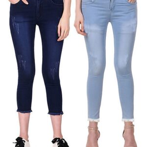 Multicoloured Denim Jeans For Women's - Combo Of 2 - GRE