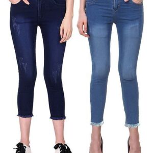 Multicoloured Denim Jeans For Women's - Combo Of 2 - GRE