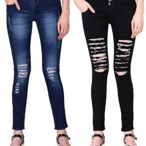 Multicoloured Denim Jeans For Women's - Combo Of 2 - GRE