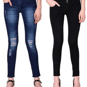 Multicoloured Denim Jeans For Women's - Combo Of 2 - GRE