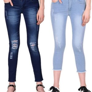 Multicoloured Denim Jeans For Women's - Combo Of 2 - GRE