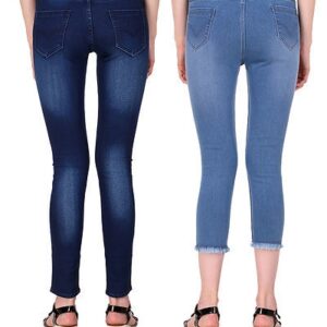 Multicoloured Denim Jeans For Women's - Combo Of 2 - GRE