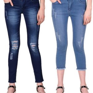 Multicoloured Denim Jeans For Women’s – Combo Of 2 – GRE
