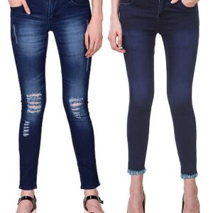 Multicoloured Denim Jeans For Women's - Combo Of 2 - GRE