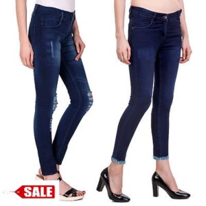 Multicoloured Denim Jeans For Women’s – Combo Of 2 – GRE