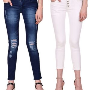Multicoloured Denim Jeans For Women's - Combo Of 2 - GRE