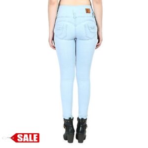 Women’s Blue Denim Skinny Fit Stretchable Jeans – GRE