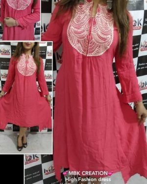 Multi color Rayon Embroidered Kurta - GRE