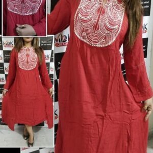 Multi color Rayon Embroidered Kurta – GRE