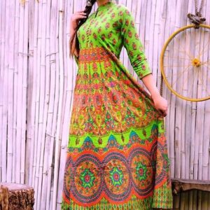 Glace Cotton Anarkali Kurta For Women's - GRE