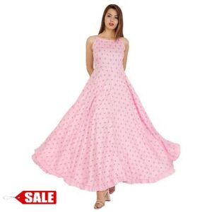 Elegant Rayon Printed Gown - GRE