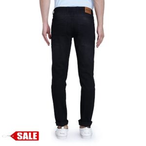 Men’s Stretchable Black Cotton Blend Slim Fit Jeans – GRE