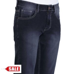 Men’s Stretchable Black Cotton Blend Slim Fit Jeans – GRE