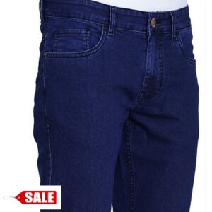 Men’s Stretchable Blue Cotton Blend Slim Fit Jeans – GRE