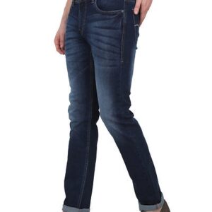 Slim Fit Navy Blue Faded Denim Jeans – GRE