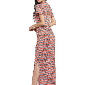 Orange Imported Spandex Polyester Women’s Casual Dress – GRE