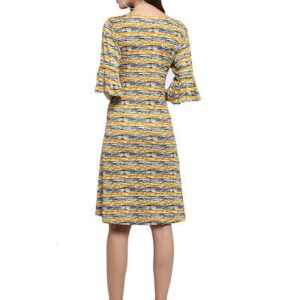 Mustard Imported Spandex Polyester Women’s Casual Dress – GRE