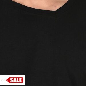Black Cotton Solid  T-Shirt – GRE