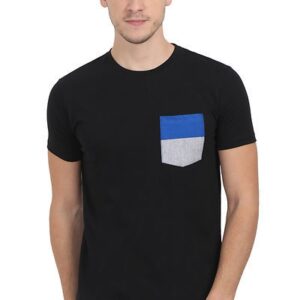 Black Solid Round Neck T-Shirt - GRE