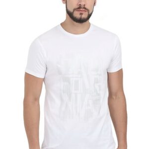 White Graphic Printed Round Neck T-Shirt - GRE