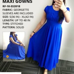 Rosella Royal Blue Long Dress with Cape Sleeve 11010 - GRE