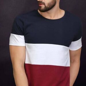 Multicoloured Colourblocked Polycotton T-Shirt - GRE