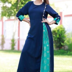 Women's Rayon Stitched Long Kurti - GRE