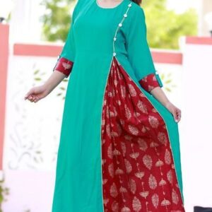 Women's Rayon Stitched Long Kurti - GRE