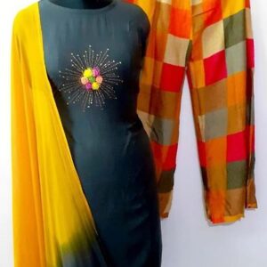 Stylish Semi Stitched Suits With Palazzo And Dupatta - GRE