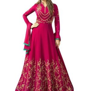 Women's Georgette Embroidered Ethnic Gown - GRE