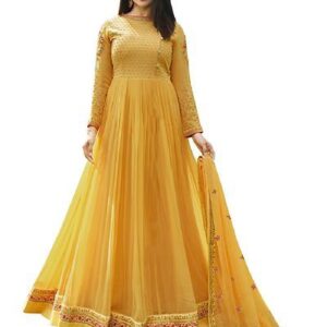 Women's Georgette Embroidered Ethnic Gown - GRE