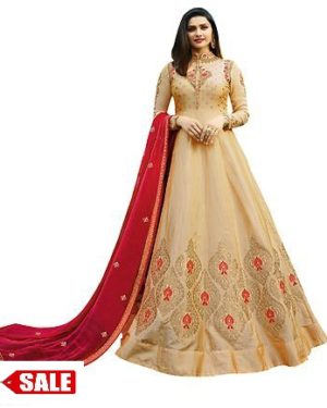 Women's Georgette Embroidered Ethnic Gown - GRE