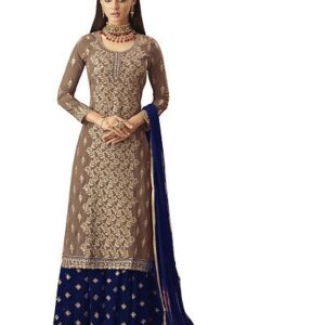 Women's Georgette Embroidered Ethnic Gown - GRE