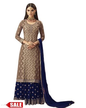 Women's Georgette Embroidered Ethnic Gown - GRE