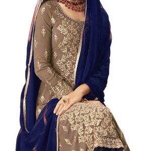 Women’s Georgette Embroidered Ethnic Gown – GRE