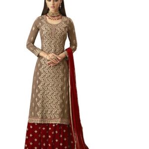 Women's Georgette Embroidered Ethnic Gown - GRE