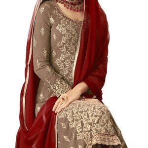 Women’s Georgette Embroidered Ethnic Gown – GRE
