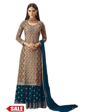 Women's Georgette Embroidered Ethnic Gown - GRE