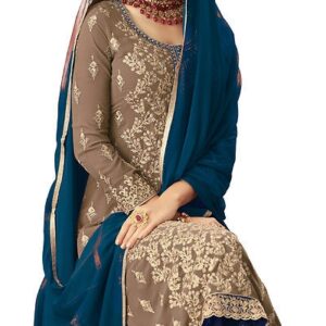 Women’s Georgette Embroidered Ethnic Gown – GRE