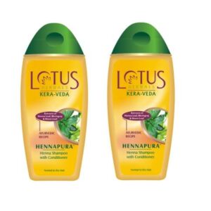 Lotus Herbals Kera-Veda Hennapura Henna Shampoo with Conditioner 200ml pack of 2 - sozo