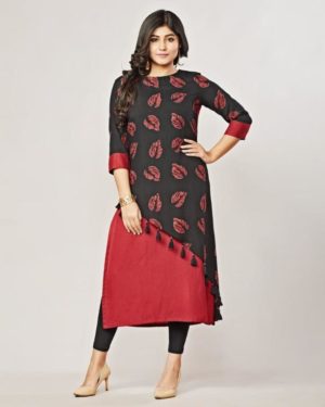 Precious Cotton Blend Printed Kurti  - sozo