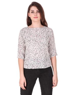 Women's Latest Crepe Printed Top  - sozo