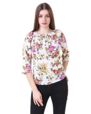Women's Trendy Crepe Printed Top  - sozo