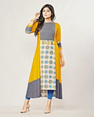 Precious Rayon Printed Kurti  - sozo