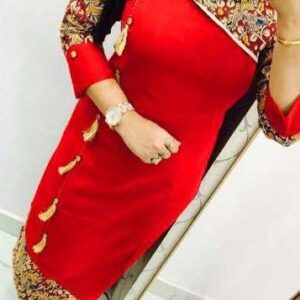 Precious Havy Slub Cotton Digital Printed Kurti  - sozo