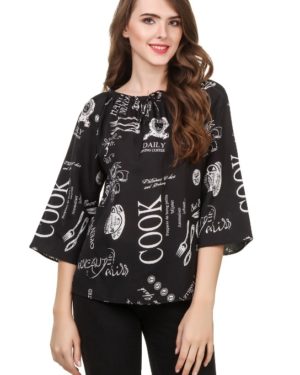 Women's Special Crepe Printed Top  - sozo