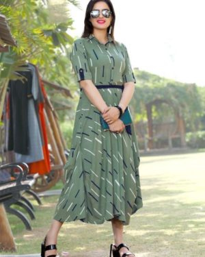 Fancy Georgette Printed Kurti  - sozo