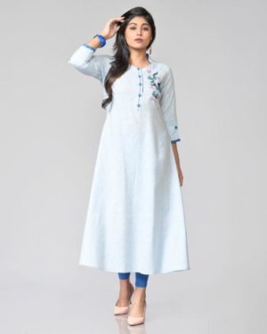 Precious Cotton Blend Printed Kurti  - sozo